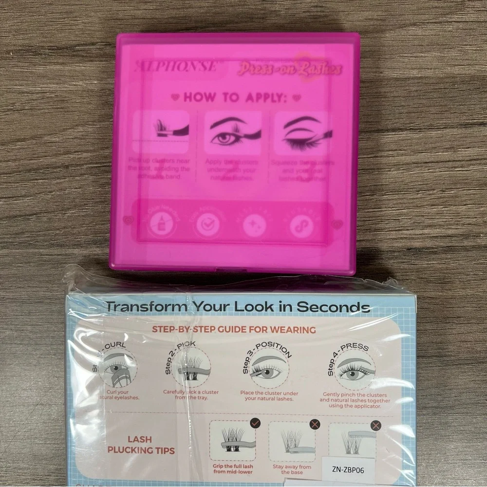 Self Adhesive Black Wispy Natural Cat Eye Lash Cluster Bundle